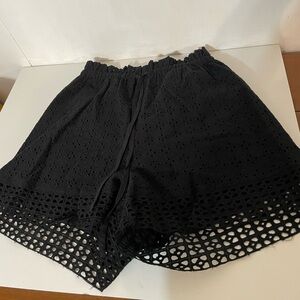 Rails Black Eyelet Shorts